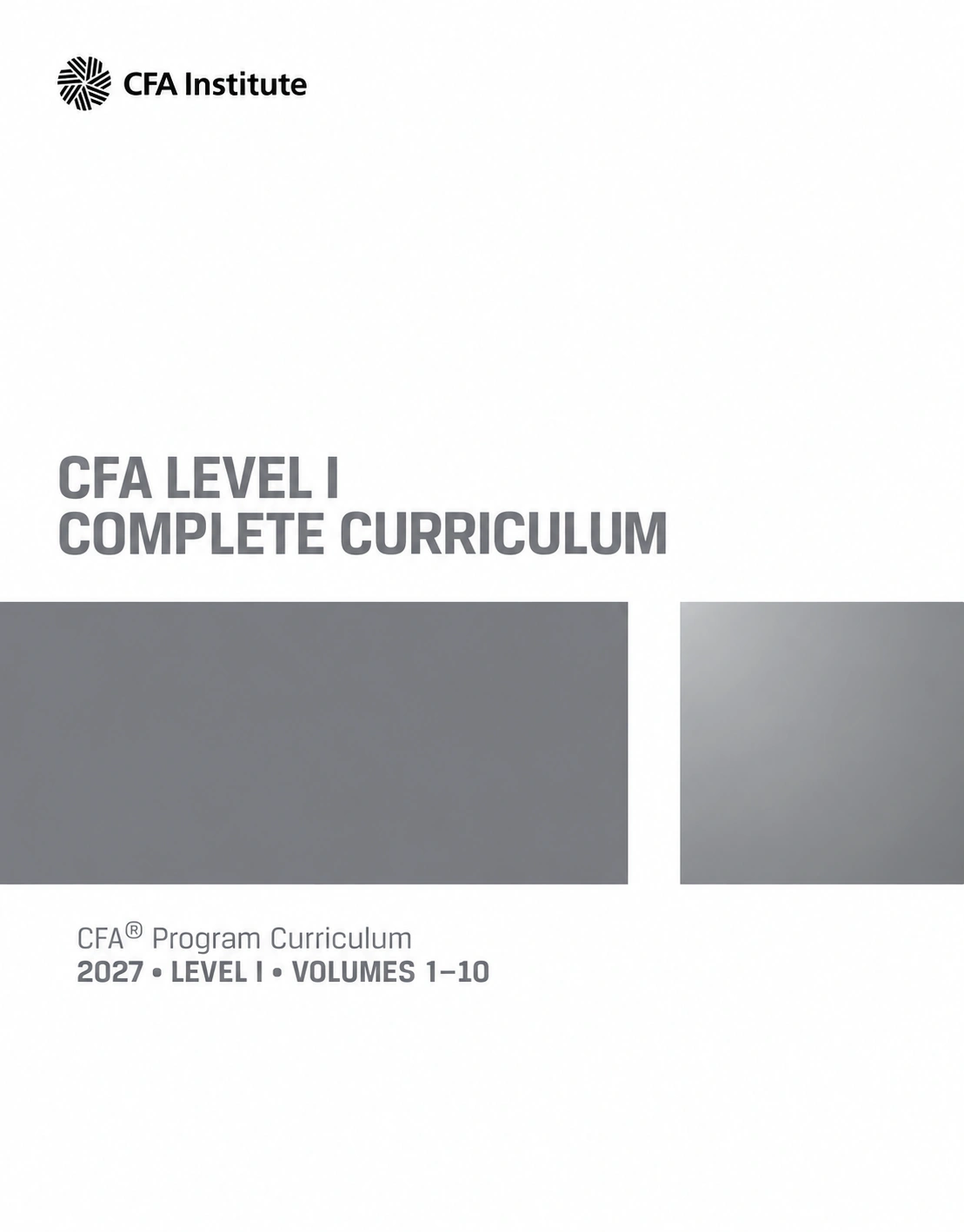 CFA Level I Exam Preparation Official Workbook